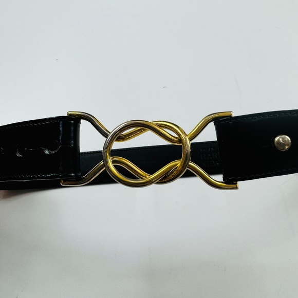Barneys New York black belt with gold buckle main image 7